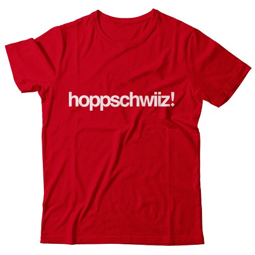 hoppschwiiz! Switzerland fan t-shirt.